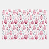 Ornements roses pour emballage cadeau festif (Devant 2)