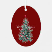 Ornements rouges et sapin de Noël étoilé (Avant gauche)