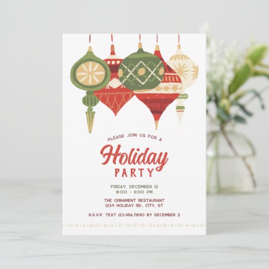 Ornements rustiques Carte de vacances Fête Apparte (Debout devant)