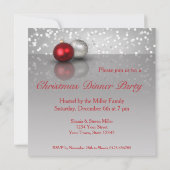 Ornements Shimmery de Noël - invitation (Dos)