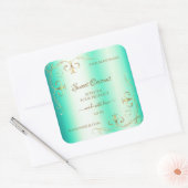 Ornements Turquoises en or brillant Étiquettes de  (Enveloppe)