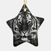 Ornements Vintages de tigre noir et blanc (Gauche)