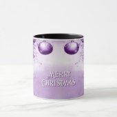 Ornements violets Mug de Noël (Centre)