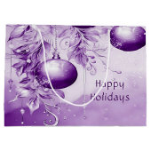 Ornements violets Sac cadeau de Noël (Dos)