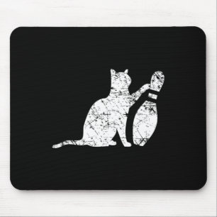 Ornery Alley Cat Tipping Bowling Pin Funny Team Gi Muismat