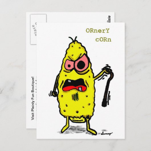 Ornery Corn Briefkaart (Voorkant / Achterkant)