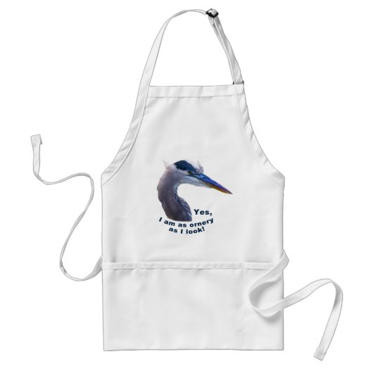 Ornery Heron Apron Standaard Schort (Voorkant)