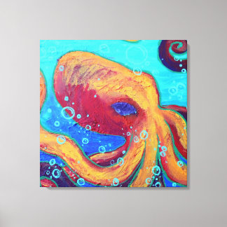 Ornery Octopus kunst aan de muur Canvas Afdruk