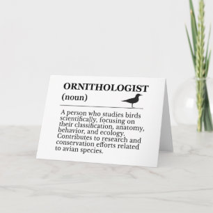 Ornitholoog Definitie - Vogelkunde (Vogels Kijken Bedankkaart