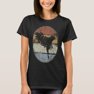 -ornitholoog die vogelretro kijkt t-shirt