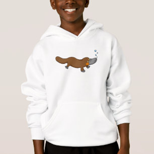 Ornithorynque canard-affiché par natation mignonn