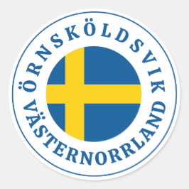 ÖRNSKÖLDSVIK VÄSTERNORRLAND Zweden Ronde Sticker