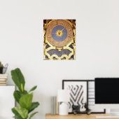 Orologio Zodicale (Zodiac Clock) (fresco en gilde) Poster (Thuiskantoor)