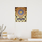 Orologio Zodicale (Zodiac Clock) (fresco en gilde) Poster (Keuken)