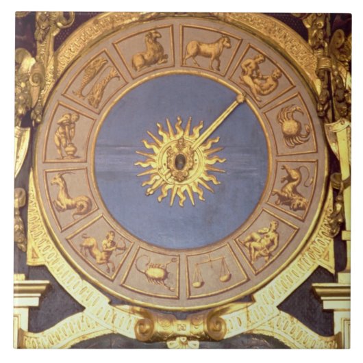 Orologio Zodicale (Zodiac Clock) (fresco en gilde) Tegeltje (Voorkant)