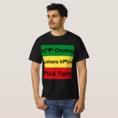 Oromo Amhara Tigray - T-shirt Drapeau éthiopien (Devant entier)