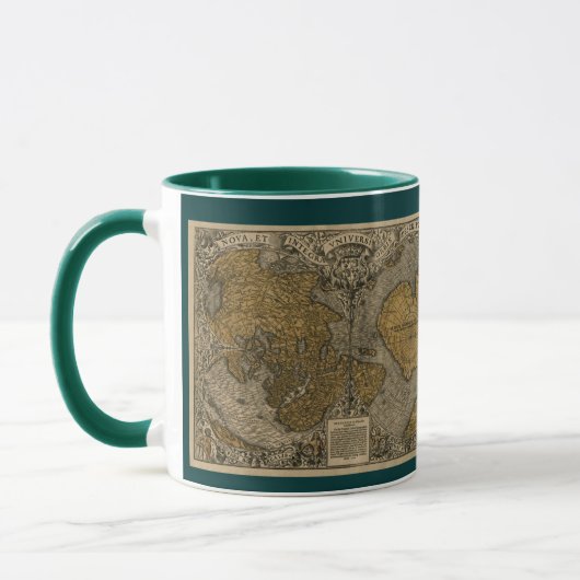 Oronce Finé Historique Vieux Monde Carte Café Mug (Gauche)