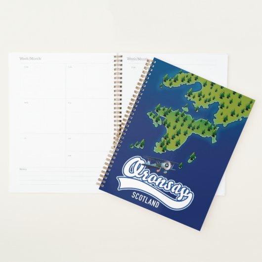 Oronsay Écosse carte de l'île (Devant avec enveloppe)