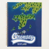 Oronsay Écosse carte de l'île (Devant)