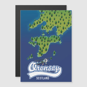 Oronsay Schotland eiland kaart