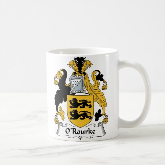 O'Rourke Family Crest Koffiemok (Rechts)