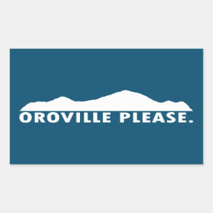 Oroville California alsjeblieft Rechthoekige Sticker