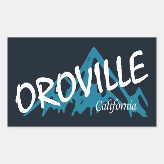 Oroville California Mountains Rechthoekige Sticker (Voorkant)