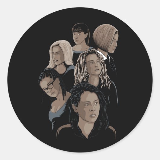 Orphan Black Geïllustreerde Sticker (Voorkant)