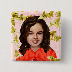 Orphan Black Kira - Girly Origami Vierkante Button 5,1 Cm