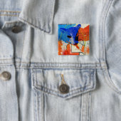 Orphan Black | MK - Sheep Mask Silhouette Vierkante Button 5,1 Cm (In situ)