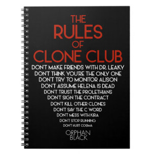 Orphan Black   Regels voor klonen Club Notitieboek