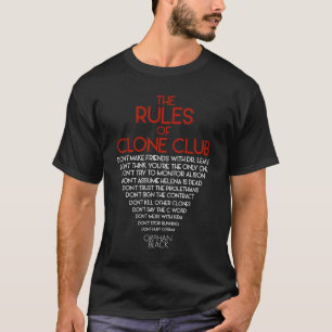 Orphan Black Regels voor klonen Club T-shirt