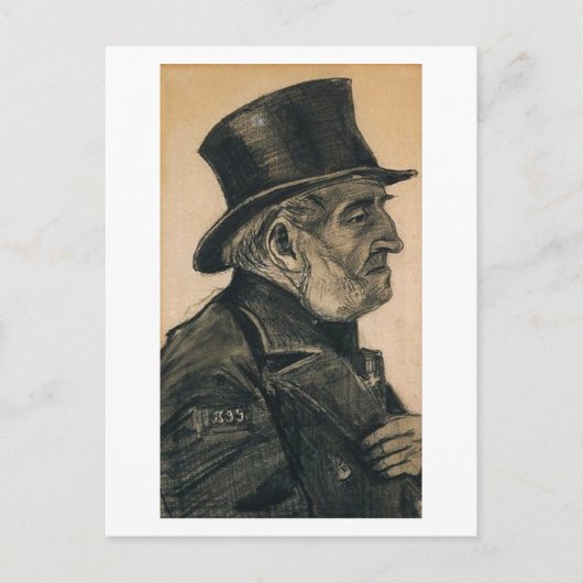 Orphan Man met Top Hat, Vincent van Gogh Briefkaart (Voorkant)