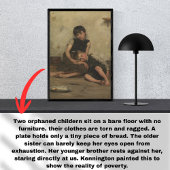 "Orphans" by Thomas Kennington (1885) - London, UK Canvas Afdruk