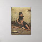 "Orphans" by Thomas Kennington (1885) - London, UK Canvas Afdruk (Voorkant)