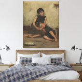 "Orphans" by Thomas Kennington (1885) - London, UK Canvas Afdruk (Insitu (Slaapkamer))