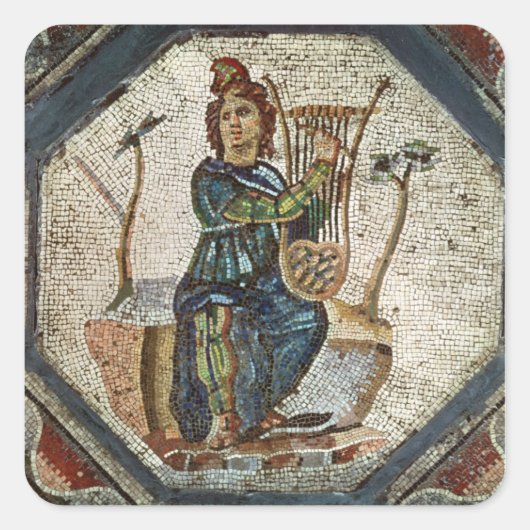 Orpheus Charming the Animals Vierkante Sticker (Voorkant)