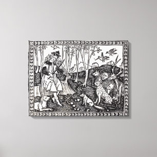 Orpheus die aan de dieren speelt, 1500 canvas afdruk