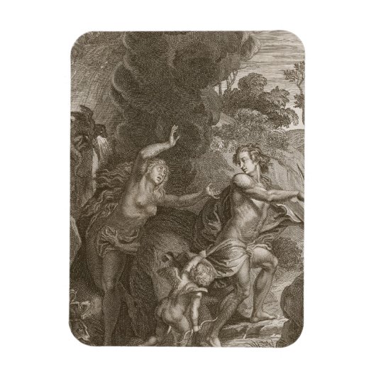 Orpheus, die Eurydice uit de hel leidt, kijkt teru Magneet (Verticaal)