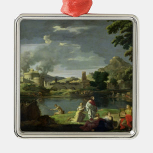 Orpheus en Eurydice 2 Metalen Ornament