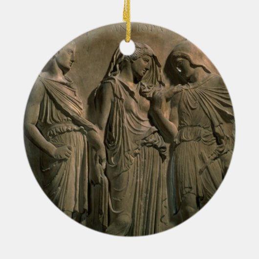 Orpheus, Eurydice en Hermes (marmer) Keramisch Ornament (Achterkant)