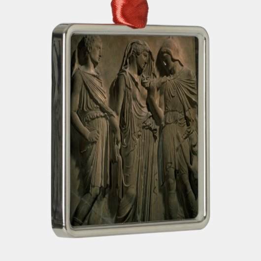 Orpheus, Eurydice en Hermes (marmer) Metalen Ornament (Rechts)