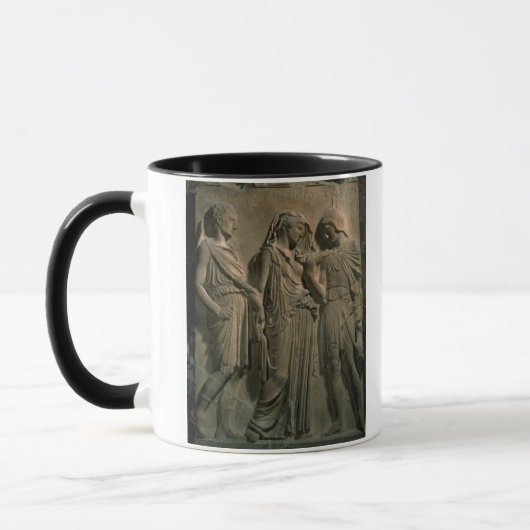 Orpheus, Eurydice en Hermes (marmer) Mok (Links)