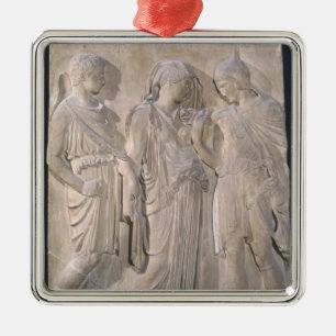 Orpheus, Eurydice en Hermes Metalen Ornament