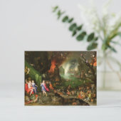 Orpheus met een Harp die aan Pluto speelt Briefkaart (Staand voorkant)