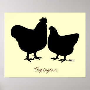 Orpington Silhouette Poster
