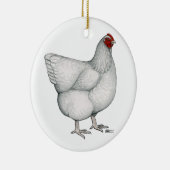 Orpington White Hen Keramisch Ornament (Rechts)