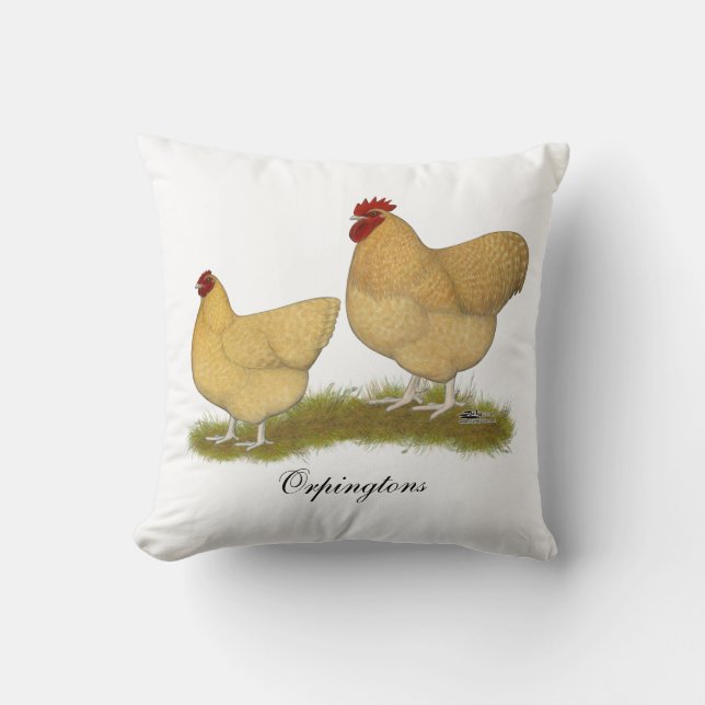 Orpingtons Lemon Cuckoo Kussen (Voorkant)
