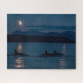 Orques à la nuit - Killer Whale Jigsaw Puzzle (Horizontal)