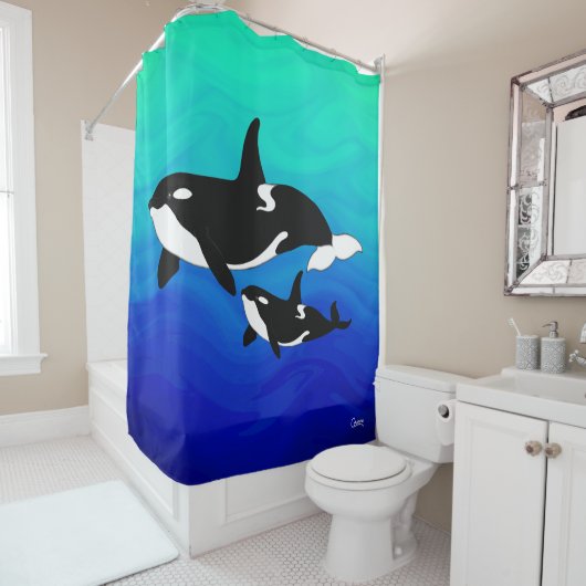 Orques - Rideau de douche (En situation)